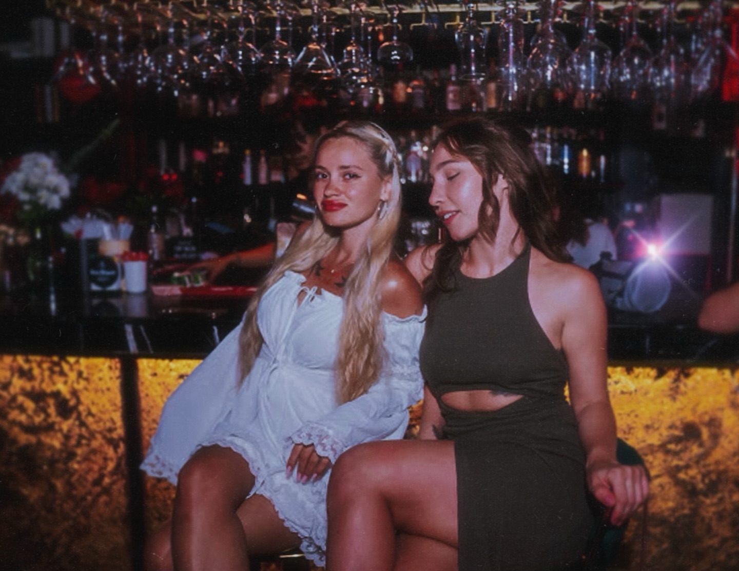 Guests at the bar counter